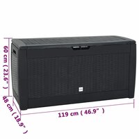 Tuinbox 119x48x60 cm polypropeen antracietkleurig 8