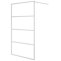 Inloopdouchewand 115x195 cm transparant ESG-glas zilverkleurig 2