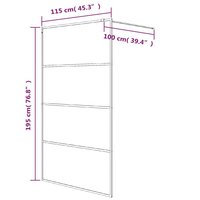 Inloopdouchewand 115x195 cm transparant ESG-glas zilverkleurig 7