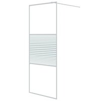Inloopdouchewand 80x195 cm transparant ESG-glas wit 2