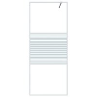 Inloopdouchewand 80x195 cm transparant ESG-glas wit 3