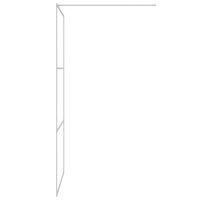 Inloopdouchewand 100x195 cm transparant ESG-glas zilverkleurig 4