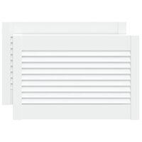 Kastdeuren met lamellen 2 st 39,5x59,4 cm grenenhout wit 2