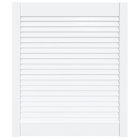 Kastdeur met lamellen 69x59,4 cm massief grenenhout wit 2