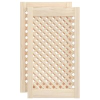 Kastdeuren met latwerk 2 st 39,5x69 cm massief grenenhout 2