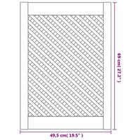 Kastdeuren met latwerk 2 st 49,5x69 cm massief grenenhout 6