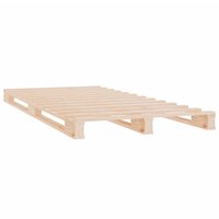 Palletbed massief grenenhout wit 75x190 cm 4