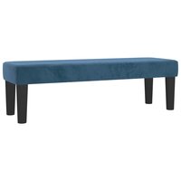 Bankje 100x30x30 cm fluweel donkerblauw 2