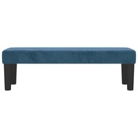 Bankje 100x30x30 cm fluweel donkerblauw 3
