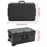 Flightcase draagbaar 79,5x52x39 cm PP zwart 8