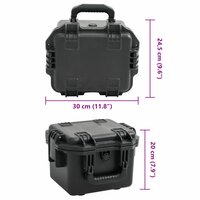 Flightcase draagbaar 30x24,5x20 cm PP zwart 8
