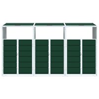 Containerberging voor 3 containers 216x81x115 cm staal groen 5
