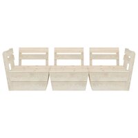 Tuinbank 3-zits pallet ge&iuml;mpregneerd vurenhout 3