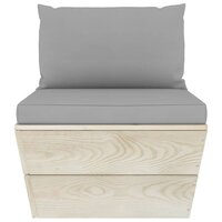 Tuinmiddenbank met kussens pallet ge&iuml;mpregneerd vurenhout 3