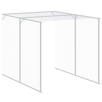 Kippenhok met ren 165x455x181 cm gegalvaniseerd staal antraciet 7