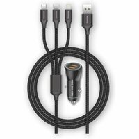 Universele USB-Autolader + Kabel Tech One Tech TEC2810 Dubbel USB x 2 2