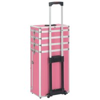 Make-up trolley aluminium roze 4