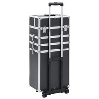 Make-up trolley aluminium zwart 4