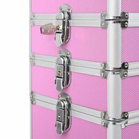 Make-up trolley aluminium roze 6