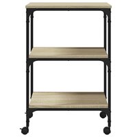 Printerkastje 3-laags 50x41x75 cm bewerkt hout sonoma eiken 7