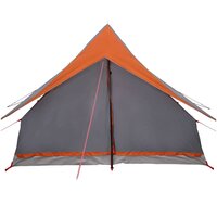 Familie Tent A-Frame 7-Persoon Grijs en Oranje Waterdicht 4