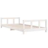Kinderbedframe 90x190 cm massief grenenhout wit 6