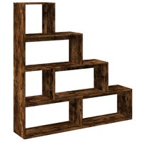 Kamerscherm / boekenkast 143,5x29x143,5 cm hout gerookt eiken 2
