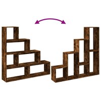 Kamerscherm / boekenkast 143,5x29x143,5 cm hout gerookt eiken 8