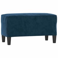 Bankje 70x35x41 cm fluweel blauw 2
