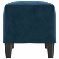 Bankje 70x35x41 cm fluweel blauw 4