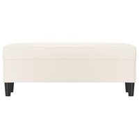 Bankje 100x35x41 cm kunstleer cr&egrave;mekleurig 3