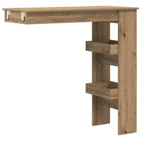 Bartafel wandgemonteerd 102x45x103,5 cm bewerkt hout artisanaal 2