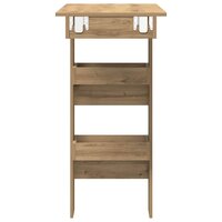 Bartafel wandgemonteerd 102x45x103,5 cm bewerkt hout artisanaal 4