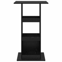 Bartafel met plank Zwart Eiken 60 x 60 x 100 cm Bewerkt hout 5