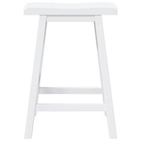 Barkrukken 2 stuks Wit Massief Hout Rubber 5