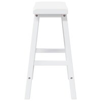 Barkrukken 2 stuks Wit Massief Hout Rubber 6