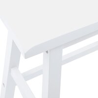 Barkrukken 2 stuks Wit Massief Hout Rubber 8