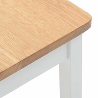 Barkrukken 2 stuks Wit Massief Hout Rubber 8