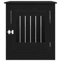 Hondenbenchmeubel 80x64,5x71 cm bewerkt hout zwart eikenkleurig 6