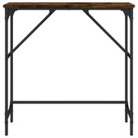 Wandtafel 75x32x75 cm bewerkt hout gerookt eikenkleurig 4