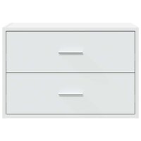 Kast met 2 lades 60x31x40 cm bewerkt hout wit 4