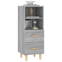 Dressoir 34,5x34x90 cm bewerkt hout grijs sonoma eikenkleurig 4