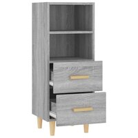 Dressoir 34,5x34x90 cm bewerkt hout grijs sonoma eikenkleurig 7