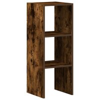 Boekenkast stapelbaar 30x30x80 cm bewerkt hout gerookt eiken 2