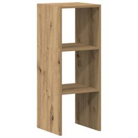Boekenkast stapelbaar 30x30x80 cm bewerkt hout artisanaal eiken 6