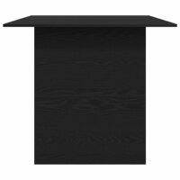 Eettafel Zwart Eiken 180x90x76 cm Bewerkt Hout 7