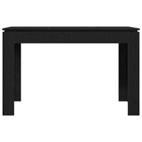 Eettafel Zwart Eiken 120x60x76 cm Bewerkt Hout 5