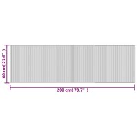 Vloerkleed rechthoekig 60x200 cm bamboe zwart 8