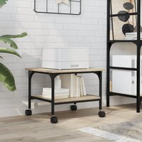 Printerkastje 2-laags 50x40x38 cm bewerkt hout sonoma eiken 4