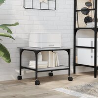 Printerkastje 2-laags 50x40x38 cm bewerkt hout grijs sonoma 4